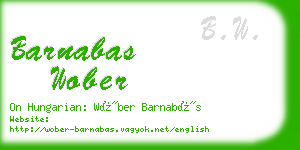 barnabas wober business card